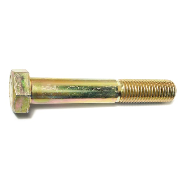 Midwest Fastener Grade 8, 7/8"-9 Hex Head Cap Screw, Zinc Yellow Steel, 5-1/2 in L, 5 PK 00785 - main